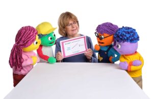 Sandee with the New INSIGHTS Puppets